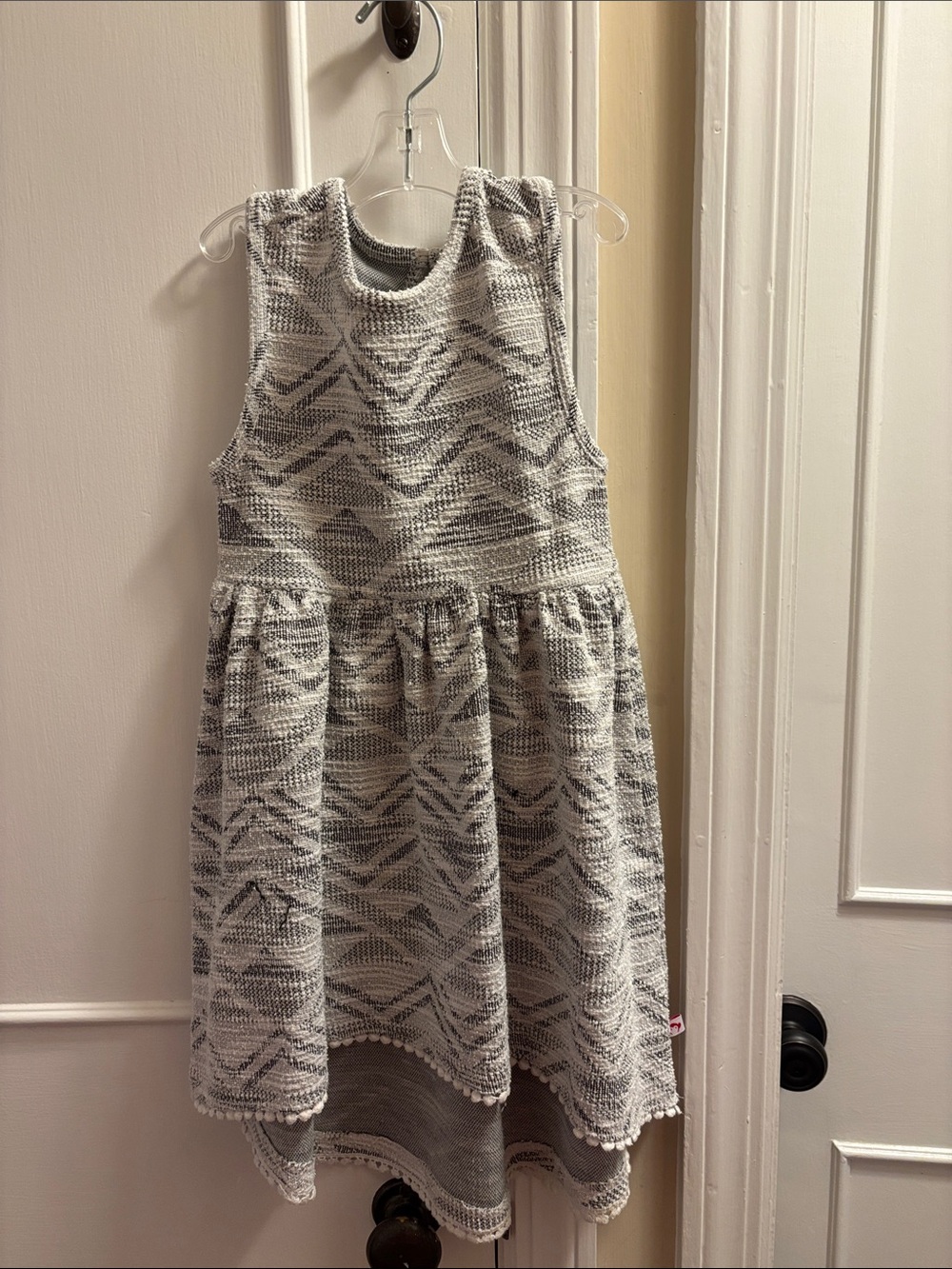 Appaman Gray and White Knit Sleeveless Dress